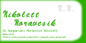 nikolett moravcsik business card